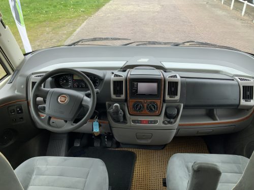 Hymer B 504 SL A-class, Equipped with 1 pers. bed at the rear and a pop-up bed at the front, Engine air conditioning, Alko chassis etc, Year of manufacture 2009 Motorhome centre on the road photo: 21