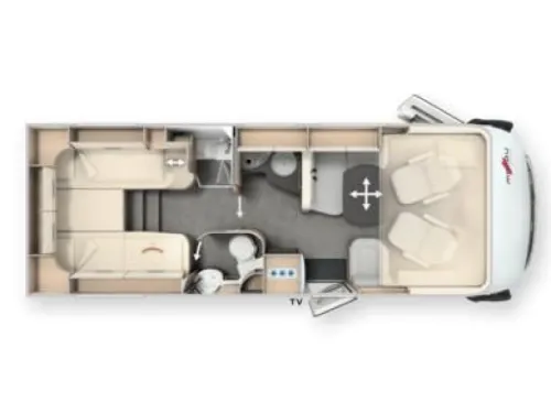 Malibu I 440 LE Single beds, Pull-down bed photo: 1