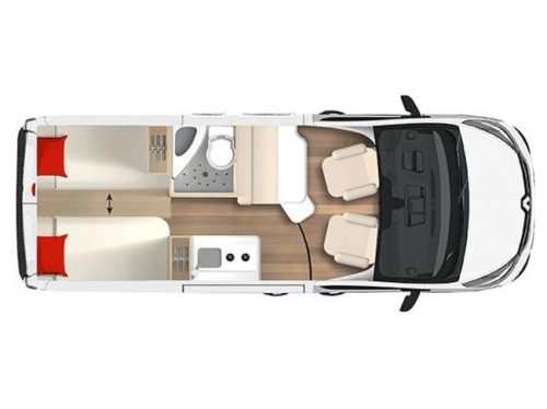 B&uuml;rstner Delfin C 621 SINGLE BEDS + TOW HITCH photo: 19