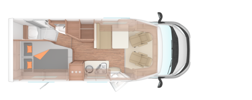 Weinsberg CaraCompact 600 MF Edition [pepper], French bed 140 hp Manual transmission photo: 24