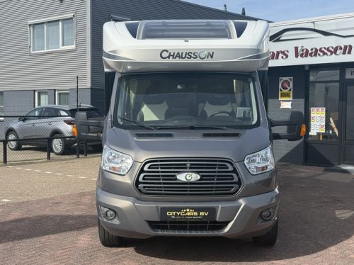Chausson Flash 718 EB French bed+pop-top roof bicycle rack solar panel electric dish tv mosquito net remis plisse photo: 1