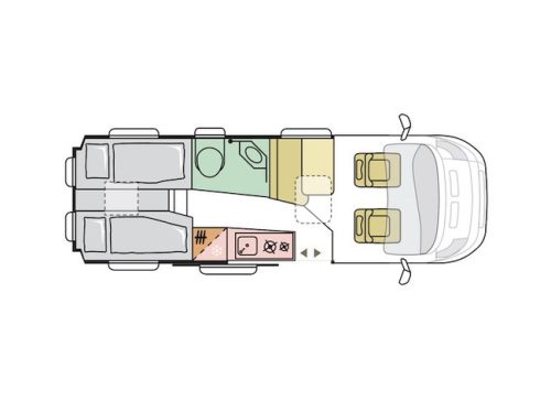 Adria Twin Supreme 640 SLB 140 hp AUTOMATIC 9-Speed Euro6 Fiat Ducato 8 **Single beds/4 seats/Awning/Towbar/Enduro Fiet photo: 4