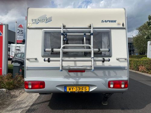 Fendt Saphir 470 | Fahrradtr&auml;ger | Rundsitzgruppe | Festbett | Vorzelt Foto: 5
