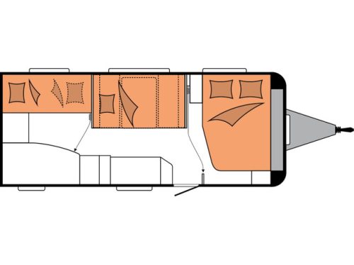 Hobby De Luxe 545 KMF with BUNK BED AND GARAGE **6 Berths/Truma Mover/1st owner/Truma/Alloy wheels/Very neat caravan** photo: 5