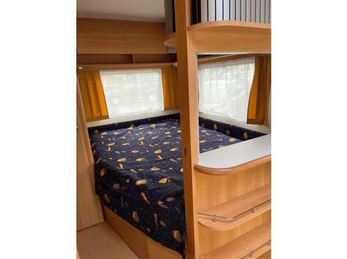 HOME-CAR Racer 45 Spirit | French bed | Dinette | Front bicycle rack | Heater | Refrigerator | Toilet and sink photo: 11
