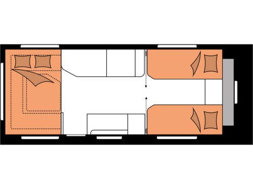 Hobby Maxia 585 UL with single beds **Absolute top segment of Hobby/Very spacious caravan/New caravan** photo: 5