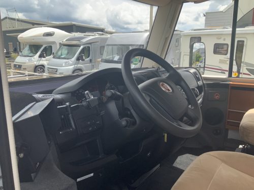 Hymer Exsis-I 674 EX 2.3 MultiJet 160 HP, A-class, Motor air conditioning, 2 Single beds, Pop-top roof bed, Garage, Towing hitch, etc, etc. Camper centrum on the road photo: 26