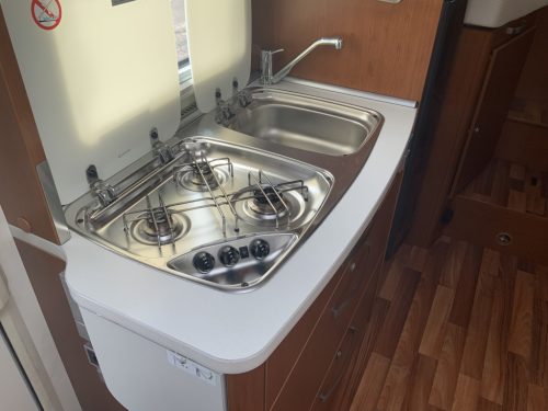 Hymer Exsis-I 674 EX 2.3 MultiJet 160 HP, A-class, Motor-airco, 2 Single beds, Pop-top roof bed, Garage, Towing hitch, etc, etc. Camper centrum on the road photo: 15