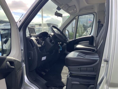B&uuml;rstner Travel Van 2.3 MultiJ. 130 HP Semi-integrated. Engine air conditioning, Garage, 2 single beds, Length 6.70 m., etc. Year of manufacture 2013 Motorhome center on the road photo: 19