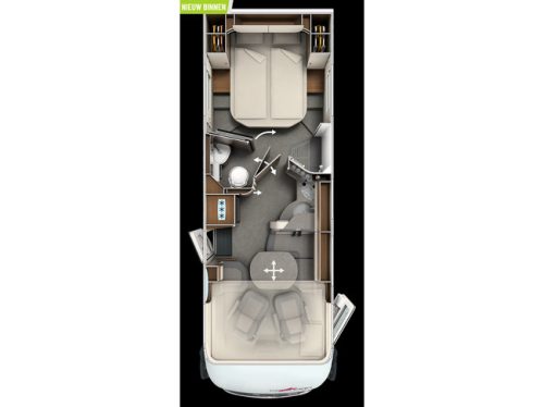 Carthago Chic C-Line I 5.0 QB L 170pk Automaat | Queensbed | Kastjes i.p.v. Hefbed | Lithium | Omvormer | Leder | Alde | Gescheiden douch foto: 2
