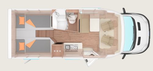 Weinsberg CaraLoft Ford 650 MEG, 155 hp automatic Single beds photo: 24