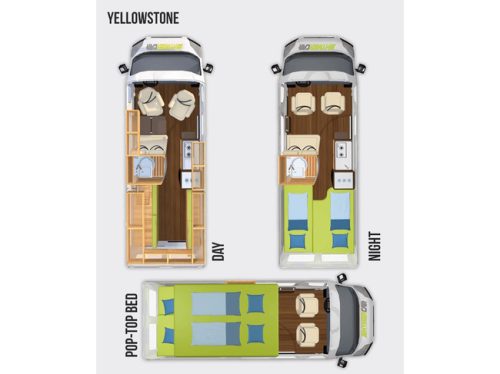 Hymer Yellowstone 640 pop-top roof 160 hp *4 PERSON* Euro6 Fiat Ducato **Single beds/Pop-top roof with 2 berths/4 seats/Lithium/Sun photo: 4