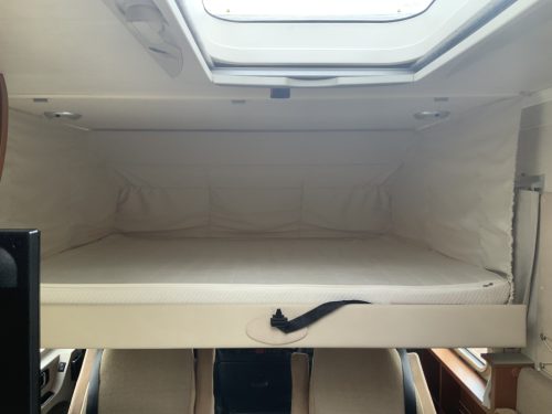 Hymer Exsis-I 674 EX 2.3 MultiJet 160 HP, A-class, Motor-airco, 2 Single beds, Pop-top roof bed, Garage, Towing hitch, etc, etc. Camper centrum on the road photo: 12