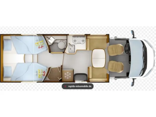 Rapido 666 F Single beds, Pop-top roof, Automatic  photo: 1