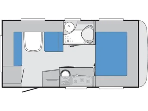Hobby De Luxe 440 SF Querbett 210CM MOV TENT Foto: 12
