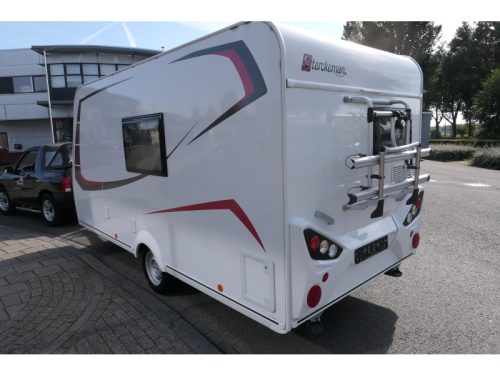 Sterckeman Easy Comfort 420 CP awning and bike rack photo: 3