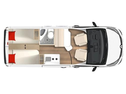 B&uuml;rstner Delfin C 621 L&auml;ngsbetten + Anh&auml;ngerkupplung Foto: 19