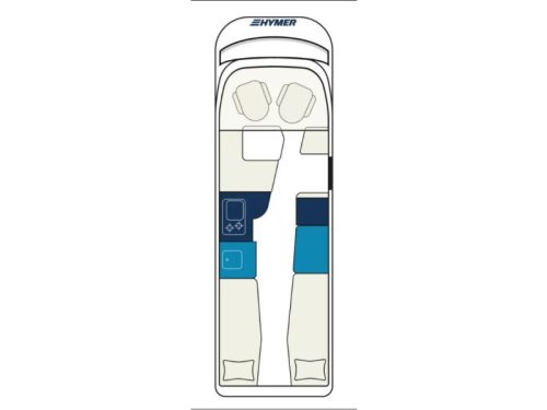 Hymer B-MC I 680 OVERHEAD CABINETS INSTEAD OF PULL-DOWN BED! photo: 19