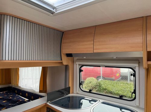 HOME-CAR Racer 45 Spirit | French bed | Dinette | Front bicycle rack | Heater | Refrigerator | Toilet and sink photo: 13